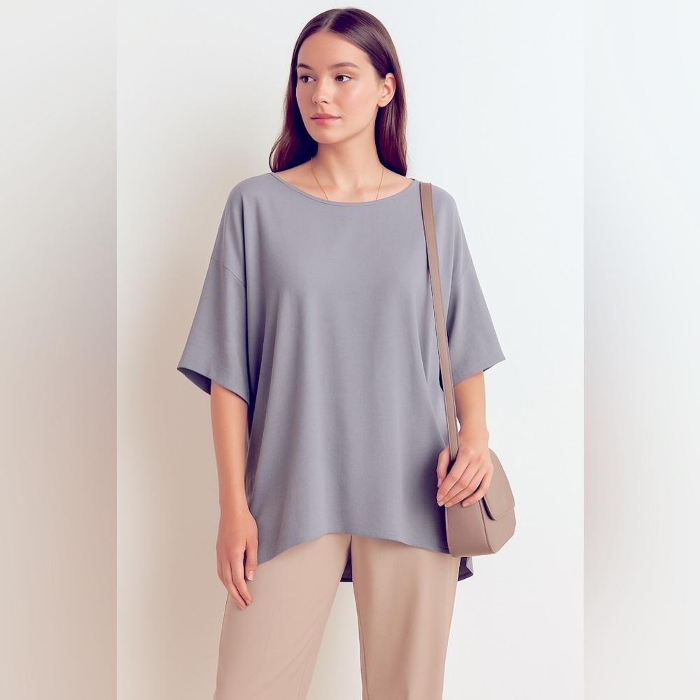 Primark Blouse Size 16 Loose Fit Airy Blue Casual Cottagecore Boho Prairie